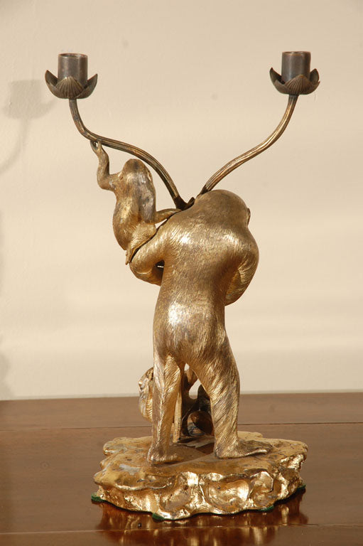 Ormolu Monkey Candelabra