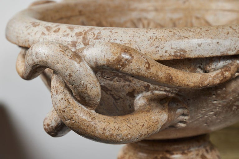 Large, Carved Marble Tazza from Florence