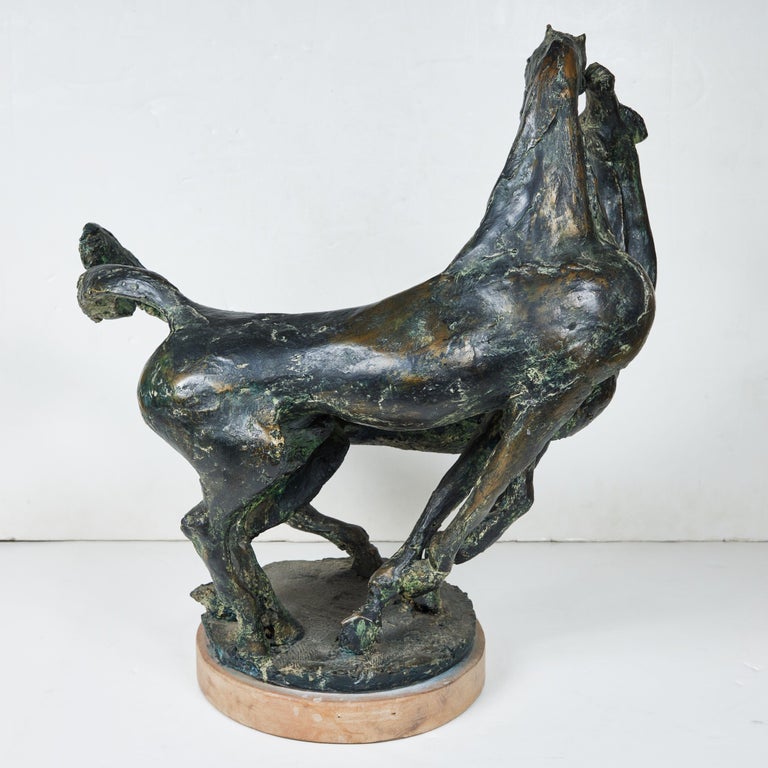 Glazed, Resin Statue of Horses