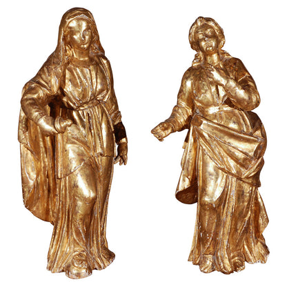 Pair of 19th c., Gilded Figures