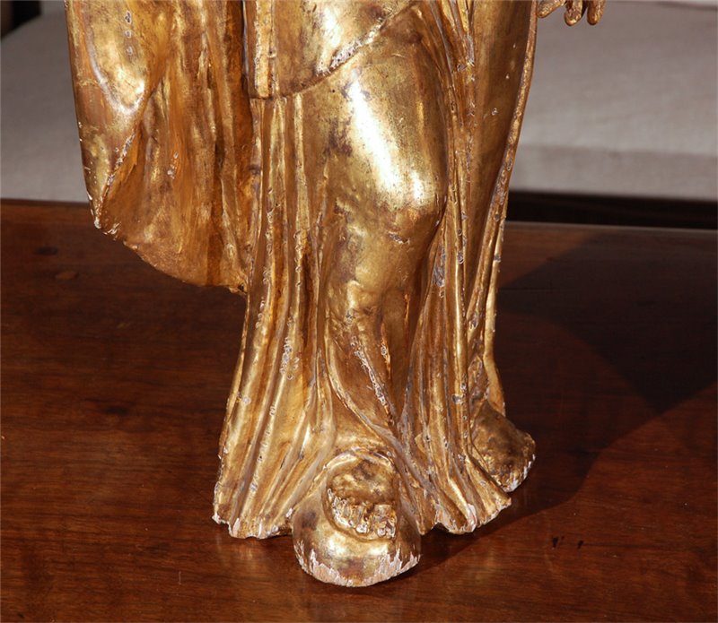 Pair of 19th c., Gilded Figures