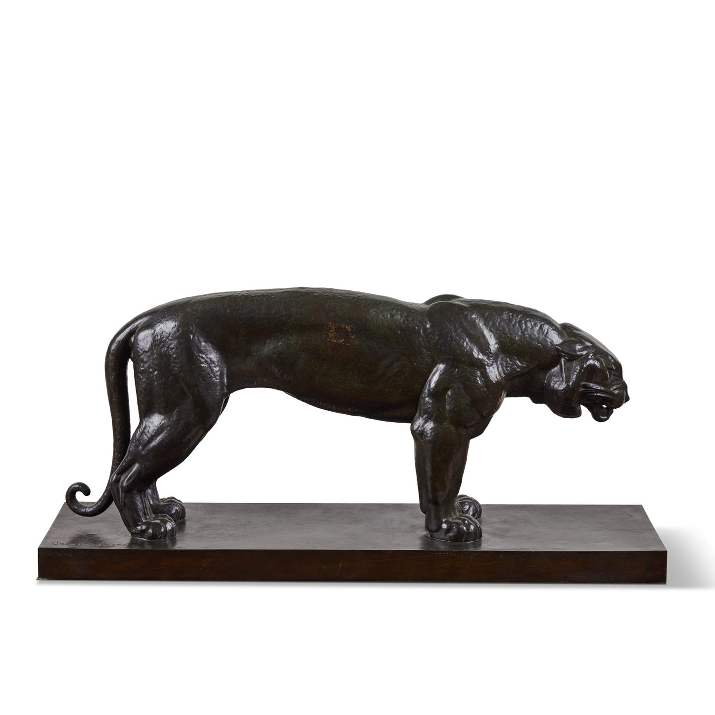 Signed, Cast Bronze Tiger