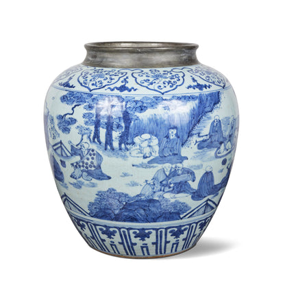 Large, Blue and White Chinese Urn