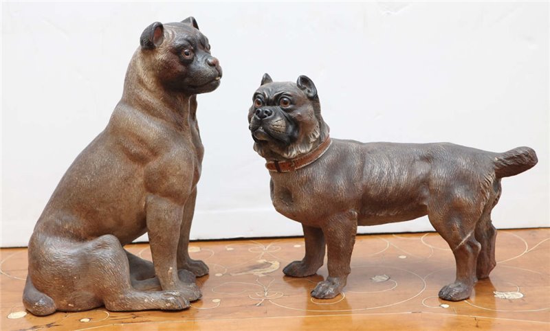 Victorian, Terracotta Dogs