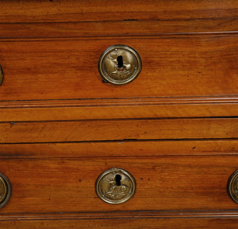 18th c., Walnut Commode with Marble Top