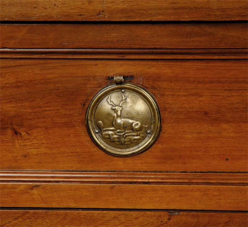 18th c., Walnut Commode with Marble Top