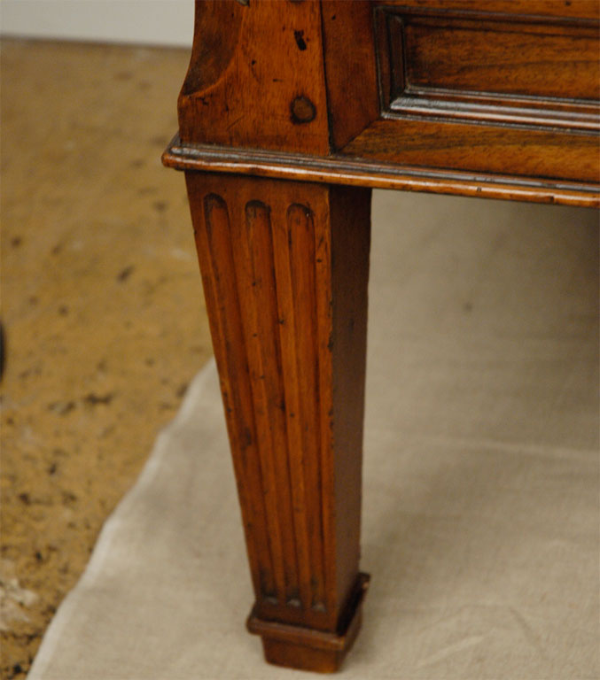 18th c., Walnut Commode with Marble Top