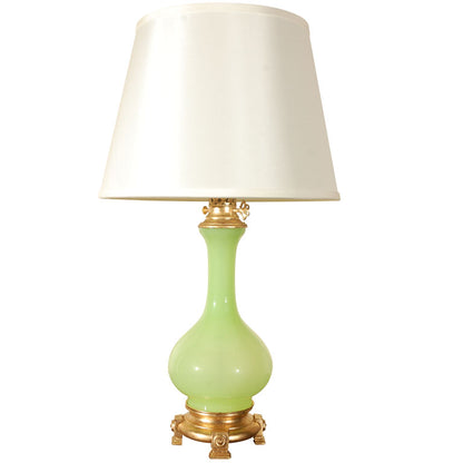 Lime Green Opaline Lamp