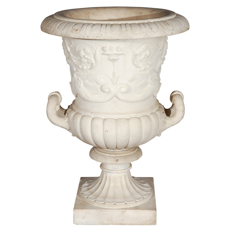 Italian Cararra Marble Urn